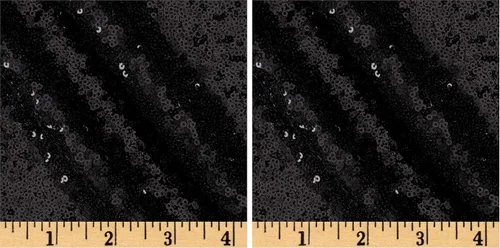 Miniatura 5 de Glitz Sequin & Stretch Mesh Black, Fabric by the Yard