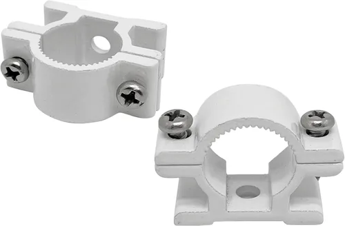 4 clips de tubería de agua, abrazadera de tubo de aluminio montada en la pared, abrazaderas C, para tubos de diámetro exterior de 0.709 in/0.7