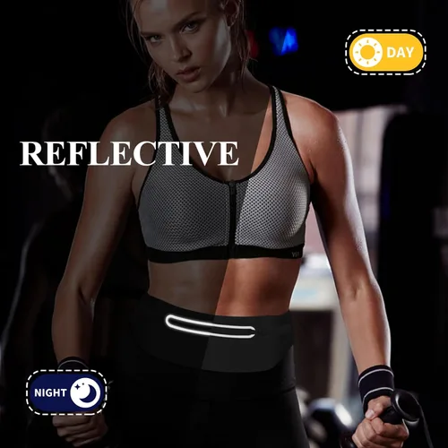 Miniatura 7 de Riñoneras para mujer, riñonera impermeable para hombres, cintura ajustable para correr, bolsa de bolsillo delgada y expandible, soporte para iPhone
