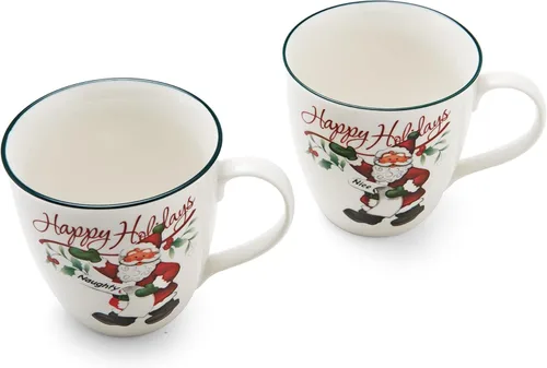 Miniatura 2 de Pfaltzgraff Winterberry - Taza de porcelana Naughty And Nice (juego de 2), 20 onzas, surtido