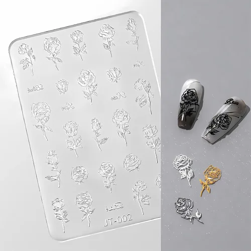Miniatura 8 de Moldes de silicona para arte de uñas, moldes de silicona en relieve de mariposa multiforma, adecuados para decoración de uñas DIY