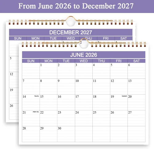 Miniatura 4 de Calendario 2026-2027 - Calendario de pared 2026-2027 de abril de 2026 a diciembre de 2027, calendario de 21 meses con papel grueso