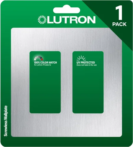 Lutron Claro - Placa de cubierta para interruptor de luz, placa de pared de 2 posiciones, para interruptores de luz decorativos, cubierta de Acero