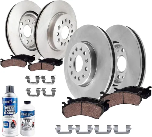Miniatura 21 de Detroit Axle - Kit de freno para Ford 2022-2023 Maverick Rotores de freno de disco de cerámica con repuesto de hardware: rotores delanteros de 12.80