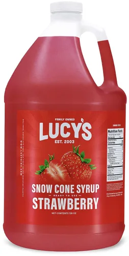 Miniatura 7 de Lucy's Family Owned – Jarabe para cono de nieve de raspado – 1 galón (128 onzas)