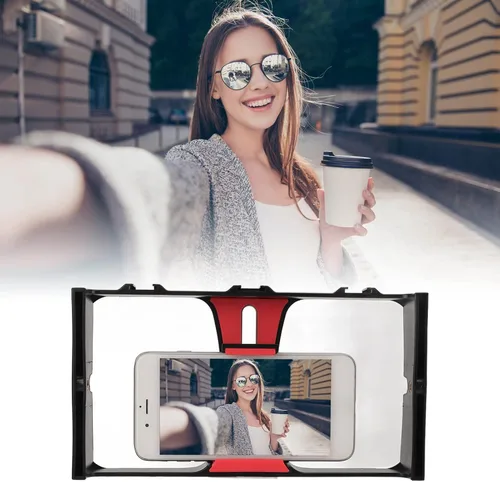 Miniatura 6 de Jaula para cámara de video para teléfono celular, portátil, estabilizador de video, agarre de jaula de video para teléfono con soporte de zapata