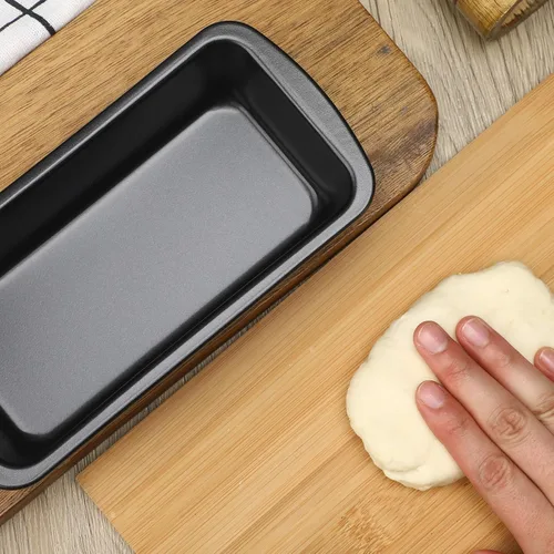 Miniatura 4 de Patelai Paquete de 4 moldes pequeños para hornear pan, antiadherentes, bandeja rectangular para hornear, molde para tostadas