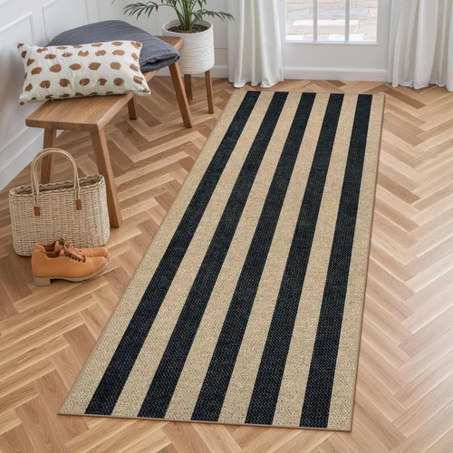 Miniatura 21 de Lahome Alfombra de yute a rayas fácil para patio al aire libre, alfombras lavables de 3 x 5 pies para entrada, porche, casa de campo, alfombra
