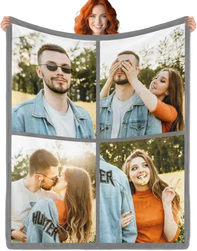 Miniatura 29 de WNNNS Manta Personalizada Mantas Personalizadas con 9 Fotos Mantas de Fotos Personalizadas Usando Mis Propias Fotos, Haz una Manta con Fotos.