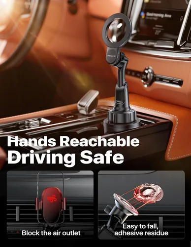 Miniatura 2 de Miracase Soporte de coche MagSafe [magnético fuerte] 2026 soportes de teléfono manos libres para tu automóvil, soporte universal para teléfono