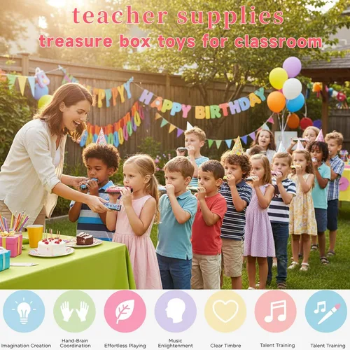Miniatura 4 de 24 piezas de armónicas para niños a granel - Recuerdos de fiesta de cumpleaños, regalos de devolución para niños de 4-8 y 8-12 años, niños y niñas