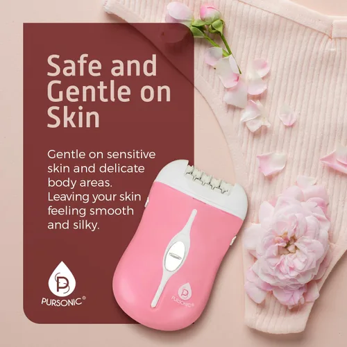 Miniatura 7 de Pursonic Fe120P Depiladora inalámbrica con 40 pinzas, depiladoras recargables de 2 velocidades para mujeres, dispositivo compacto de depilación
