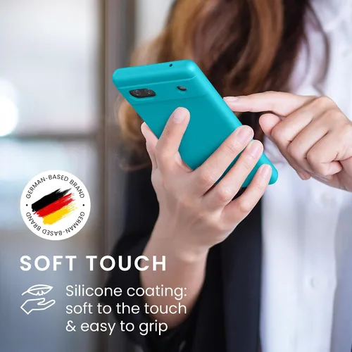 Miniatura 284 de kwmobile Funda Compatible con Google Pixel 6 Pro - Funda de teléfono de silicona TPU con acabado suave - Azul Arrecife