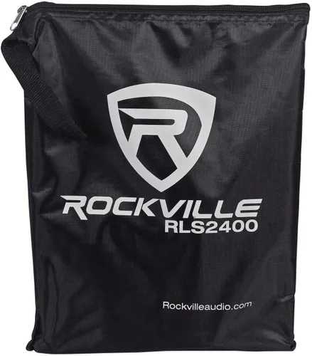 Miniatura 3 de Rockville RLS2400 - Soporte plegable ligero para portátil DJ con estante adicional y bolsa de viaje, construcción de acero, portátil para DJs