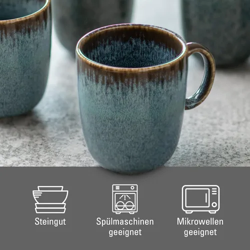 Miniatura 3 de Villeroy & Boch – Taza Lave gris con asa, elegante taza de gres ideal para el uso diario, apto para lavavajillas, gris, 13.5 fl oz