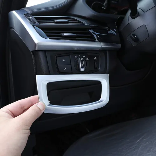 Miniatura 3 de ABS plástico coche interruptor decoración marco ajuste accesorios para BMW X5 f15 2014-2018 (cromo)