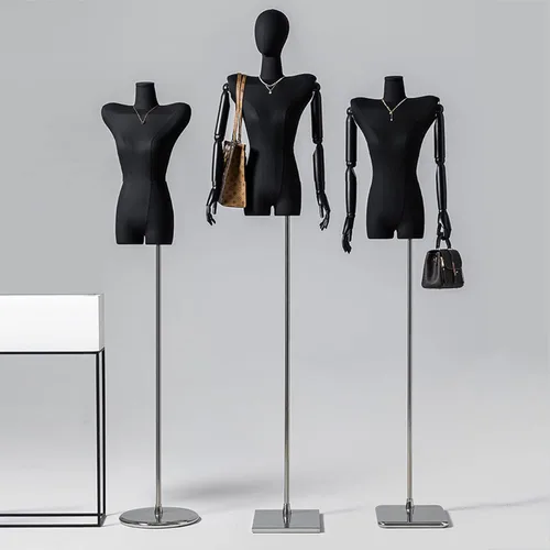 Miniatura 6 de Female Mannequin Dress Form Torso, Display Mannequin Body with Detachable Head, Wooden Hands and Adjustable 65"-86" Height Stand, for Dress Jewelry