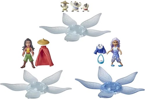 Miniatura 3 de Disney Princess Raya y el último dragón sorpresa caja ciega paquete de 3, 3 muñecas y 6 accesorios, juguete para niños de 3 años en adelante