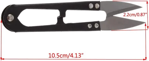 Miniatura 2 de yueton Paquete de 5 tijeras de costura para manualidades, tijeras en forma de U, cortador de hilo para bordar, hilo de bordado, tijeras
