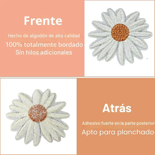 Miniatura 3 de AXEN 42 parches para planchar de mariposas y flores, parches con temática de flores, apliques bordados para ropa, chaquetas, sombreros, mochilas, Un