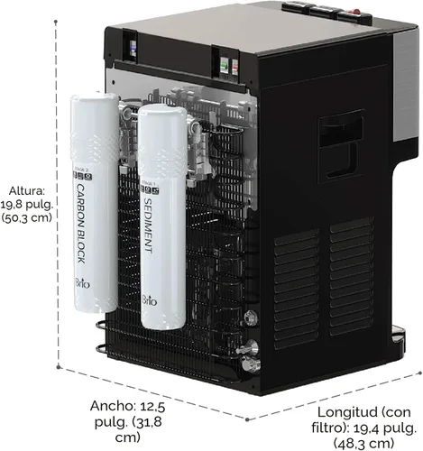 Miniatura 3 de Brio Dispensador de agua con refrigerador sin botella, de limpieza automática, sobre encimera, con filtración - Agua caliente, fría y a temperatura