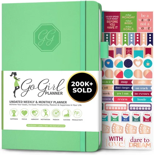 Miniatura 22 de GoGirl Agenda y organizador para mujer – Agenda semanal tamaño A5, diario de objetivos y agenda para mejorar la gestión del tiempo, la productividad