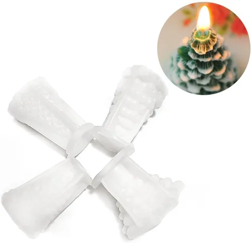Miniatura 8 de Kit de 4 moldes de silicona para árbol de Navidad, moldes de resina y cera para velas de jabón