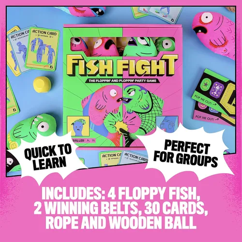 Miniatura 4 de Fish Fight – Divertido juego de fiesta de peces para familias y niños Fiesta en interiores y exteriores, actividad de playa y jardín Divertido