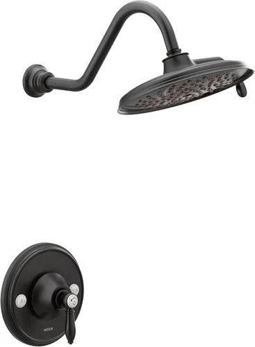 Miniatura 4 de Moen TS32102BG Weymouth Posi-Temp - Kit de molduras de ducha requeridas, incluye ducha de lluvia ecológica de 2 pulverizaciones de 9 pulgadas, oro