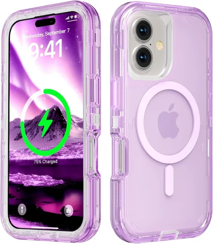 Miniatura 39 de Follaroma para iPhone 17 Pro Max, Funda Compatible con MagSafe, Funda Magnética Transparente de Doble Capa, Funda Resistente Anti-Caída y a Prueba
