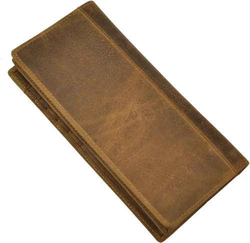 Miniatura 4 de Le'aokuu Funda de piel con cremallera para hombre, organizador para tarjetas de visita, cartera para teléfono, cartera plegable