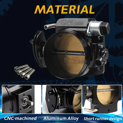 Miniatura 4 de Cuerpo del acelerador de 92 mm para LS1 LS2 LS3 LS6 LS7 LSX Colector de admisión con sensores de posición del acelerador TPS y control de aire