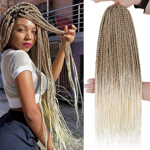 Miniatura 15 de XTREND 10 Pulgadas 6 Paquetes Trenzas de Caja de Ganchillo Cabello Pre-anudado Sin Nudos Bobo Trenzas de Caja 3X Extensiones de Cabello Trenzado 1b#