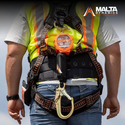 Miniatura 7 de Malta Dynamics Pygmy Hog - Línea de Vida Autorretráctil de 11 Pies (SRL) - Cordón Retráctil de Protección Contra Caídas que Cumple con OSHA y ANSI