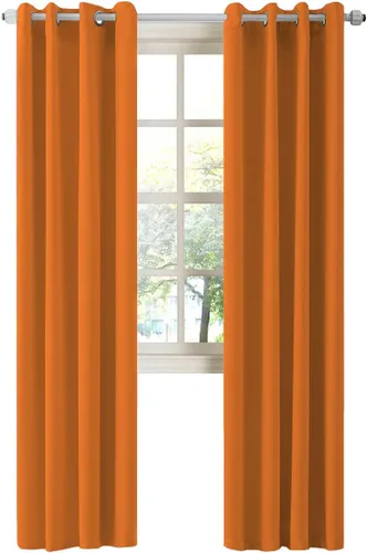 Miniatura 114 de LA PALMA Cortinas opacas con aislamiento térmico y ojales, para sala de estar, dormitorio, paquete de 2 paneles