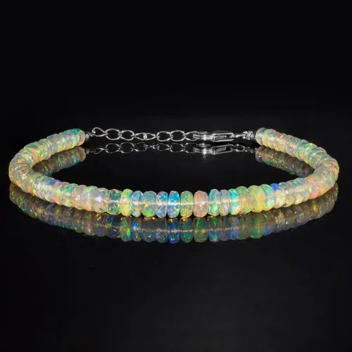 Miniatura 2 de Multi Gemstone Link Choker Bracelet