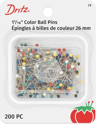 Miniatura 9 de Dritz 111 pines de bola de color, largos, 1-1/2 pulgadas (250 unidades), color blanco