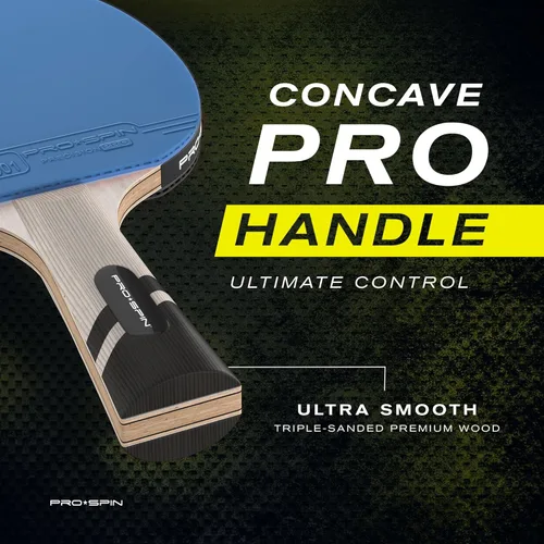 Miniatura 4 de PRO-SPIN Palas de ping pong - Raquetes de tenis de mesa de nivel profesional con fibra de carbono para un control superior Lámina de 7 capas, goma