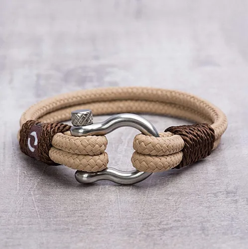 Miniatura 2 de Pulsera de cuerda para hombre, grillete plateado de acero inoxidable, extremadamente duradera y resistente a los arañazos, impermeable, hecha a