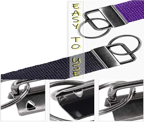 Miniatura 4 de 20 piezas de accesorios para llavero con llavero de 1 pulgada, color negro para hacer llaveros, llavero de pulsera
