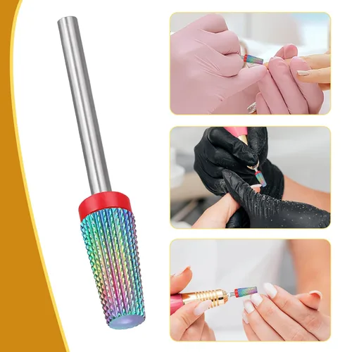 Miniatura 7 de Brocas de uñas 5 en 1, brocas de carburo de tungsteno, rotación bidireccional, brocas de seguridad avanzadas profesionales, herramienta de lima