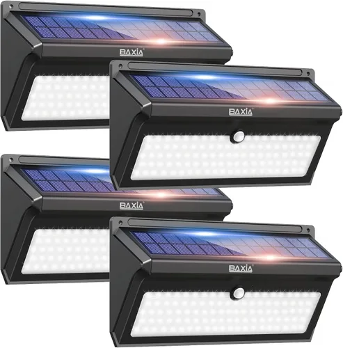 Miniatura 8 de Luces solares para exteriores, impermeables, 100 luces LED con sensor de movimiento solar con gran angular súper brillantes luces de pared