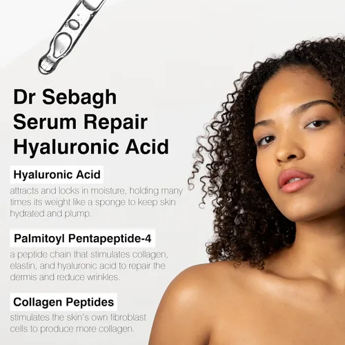 Miniatura 5 de Dr Sebagh Serum Repair 0.17 fl oz Award-Winning, Hyaluronic Acid Facial Hydrator, Anti Aging & Wrinkle, Collagen Boosting, For Women & Men