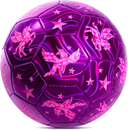 Miniatura 12 de INPODAK Balón de fútbol tamaño 3 para niños pequeños, bola azul de astronauta de dibujos animados para niños de 2 a 8 años, pelotas de fútbol