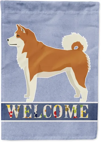 Miniatura 60 de Caroline's Treasures CK3704GF Bandera de jardín de bienvenida de Akita Shepherd Black and Tan - Bandera decorativa para patio exterior, patio