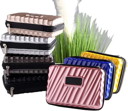 Miniatura 3 de Neceser de maquillaje con cremallera rígida y duradero, resistente a los golpes, para mujer, estuche Cosmático, impermeable, almacenamiento al aire