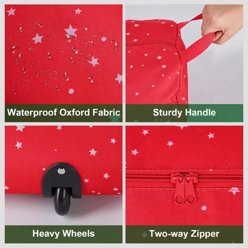 Miniatura 3 de Surblue Bolsa de almacenamiento para árbol de Navidad, se adapta a árboles artificiales desmontados de hasta 6 pies de alto, asas duraderas