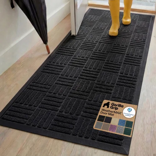 Miniatura 17 de Gorilla Grip - Tapete WeatherMax todoterreno 100% impermeable, caucho natural, resistente a manchas y decoloración, perfil bajo, interior y Grafito