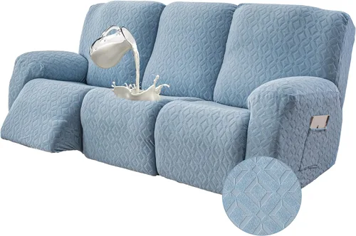Miniatura 27 de Gennia Funda Impermeable para Sofá Reclinable, Fundas Elásticas para Sofá Reclinable con Bolsillos, Fundas Lavables para Sillón Reclinable Lazy Boy