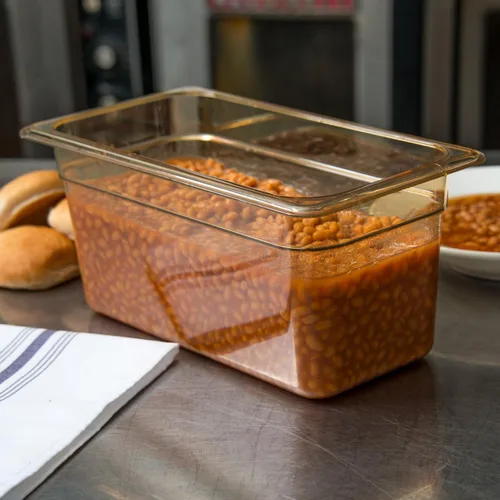 Miniatura 5 de Carlisle FoodService Products Sartén de alimentos de alta temperatura, contenedor de almacenamiento de alimentos de tamaño 1/3 para servir alimentos